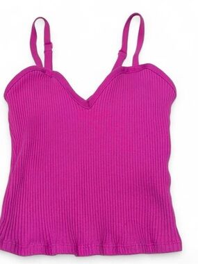 Zara Rib Knit Fuchsia / Magenta Camisole Top